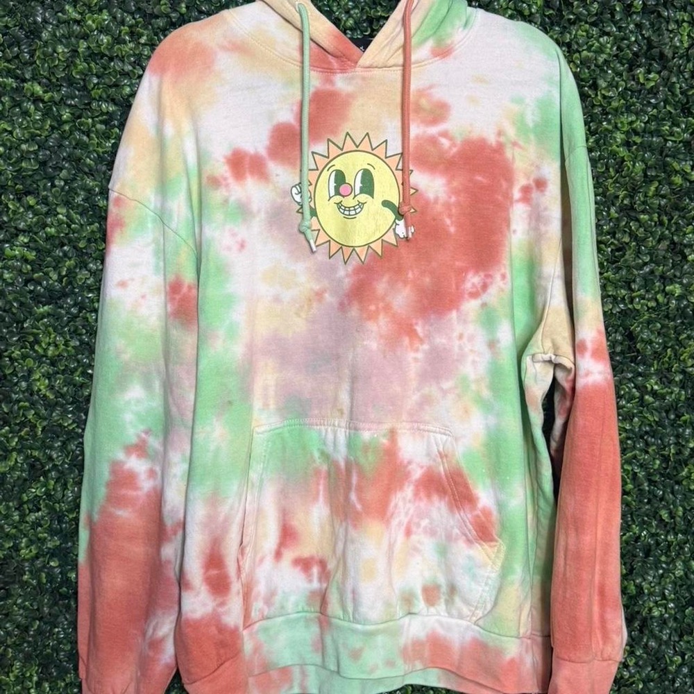 Chemistry, Hoodie, Orange/Green, L, Good